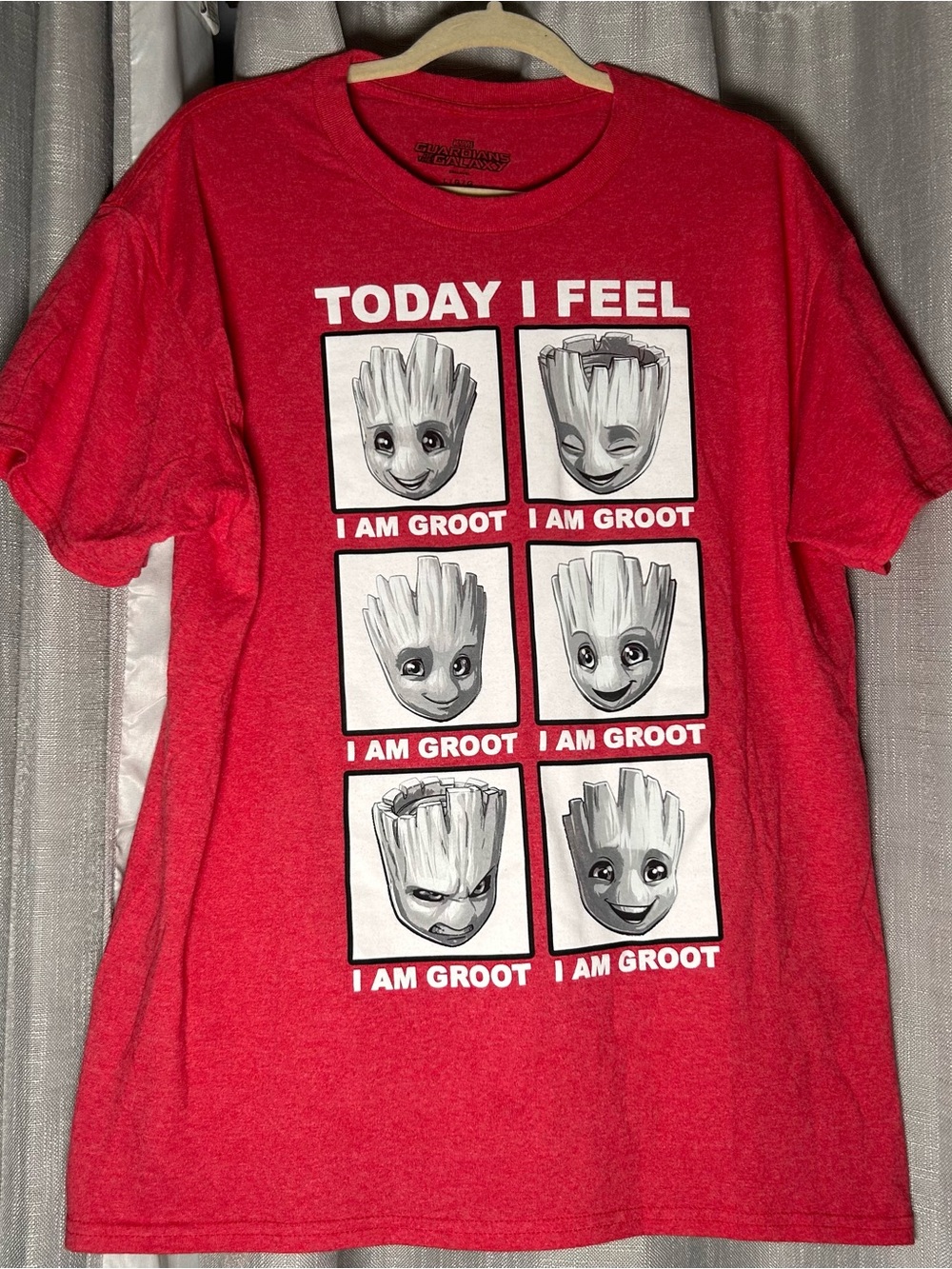 Marvel Kids Red Groot Expression Panel Graphic Tee